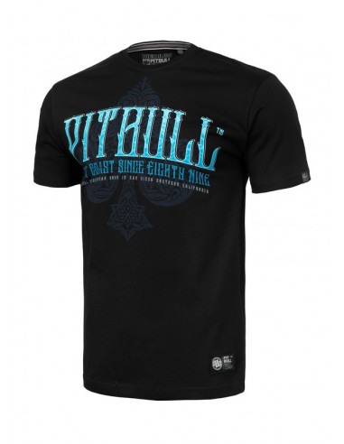 Pitbull West Coast Pánske Tričko s krátkym rukávom Blue Skull - čierna