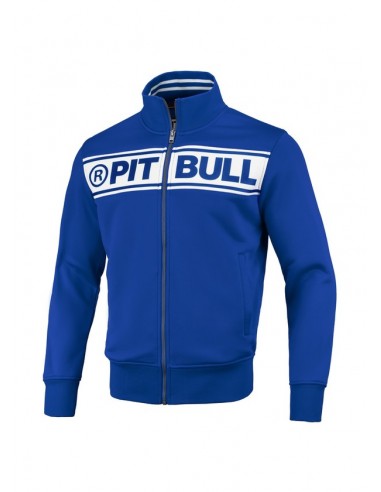 Pitbull West Coast Pánska Mikina na zips Oldschool Chest Logo Modrá