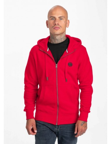 Pitbull West Coast Pánska Mikina s kapucňou na Zips Small Logo - červená