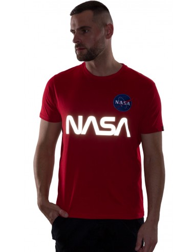 Alpha Industries Pánske Tričko s krátkym rukávomT-Shirt NASA Reflective T - červená