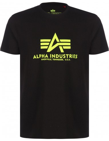 Alpha Industries Pánske Tričko  s krátkym rukávom Basic - čierne