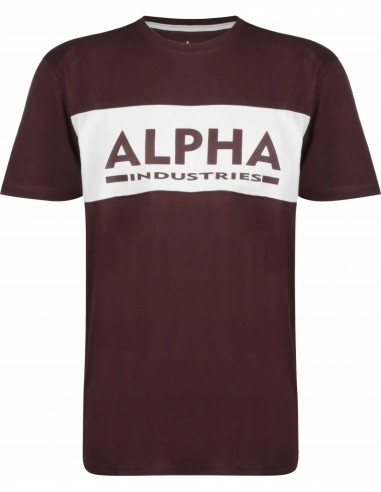 Alpha Industries Pánske Tričko s krátkym rukávom Inlay T - Bordova