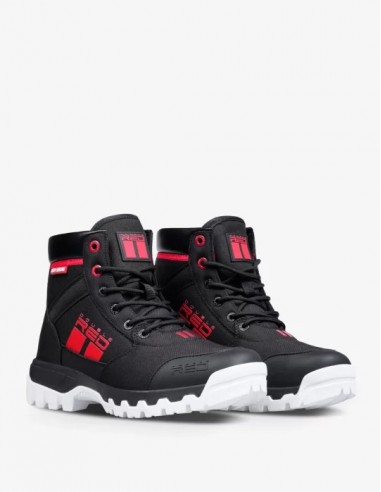 Double Red SNOW Boots  - Black