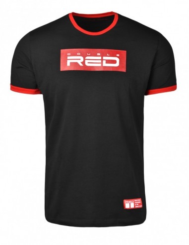 Double Red T-Shirt LOGO VISION - Black/Red