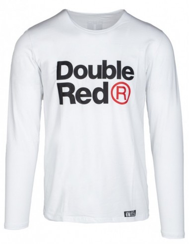 Double Red Red Neon Long Sleeve T-Shirt - White